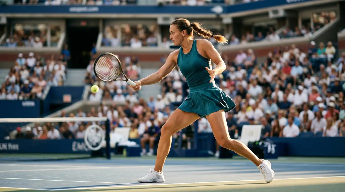 WTA Tour Tennisspielerin auf dem Hartplatz